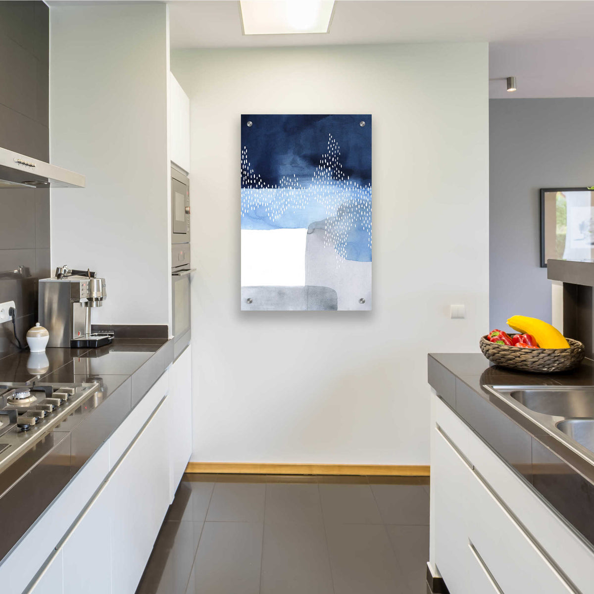 Epic Art 'Waterfall Abstract I' by Grace Popp, Acrylic Wall Glass,24x36