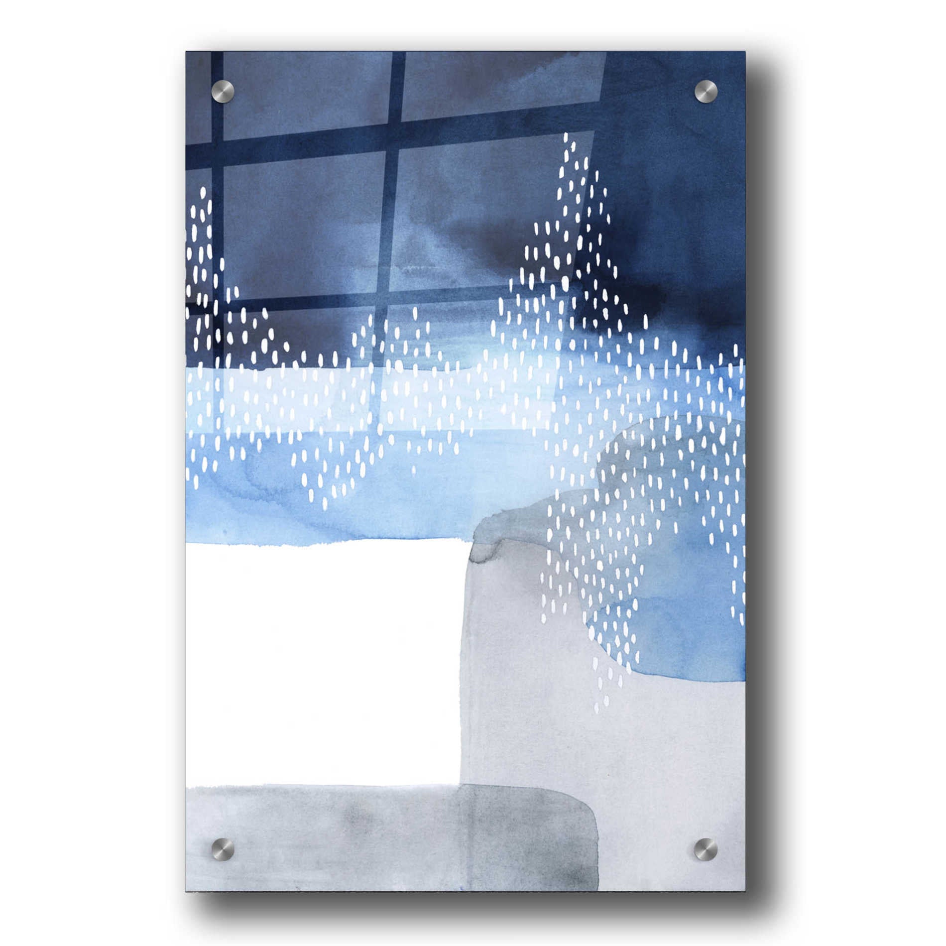 Epic Art 'Waterfall Abstract I' by Grace Popp, Acrylic Wall Glass,24x36