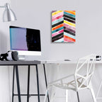 Epic Art 'Vivid Watercolor Chevron I' by Grace Popp, Acrylic Wall Glass,12x16