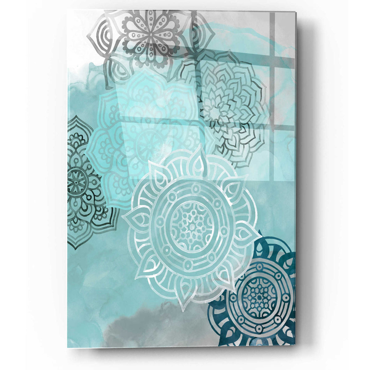 Epic Art 'Ink Blot Mandala II' by Grace Popp, Acrylic Wall Glass