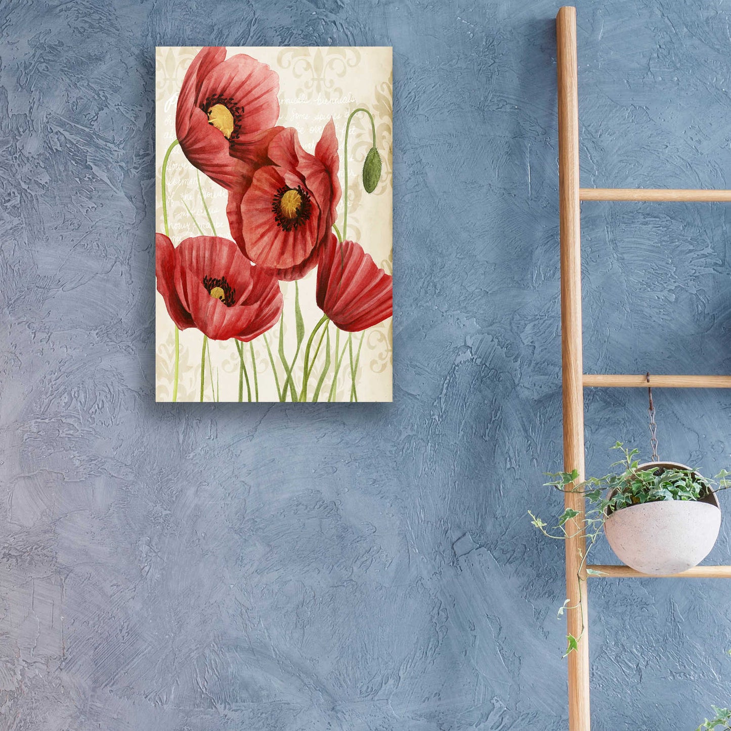 Epic Art 'Poised Poppy II' by Grace Popp, Acrylic Wall Glass,16x24