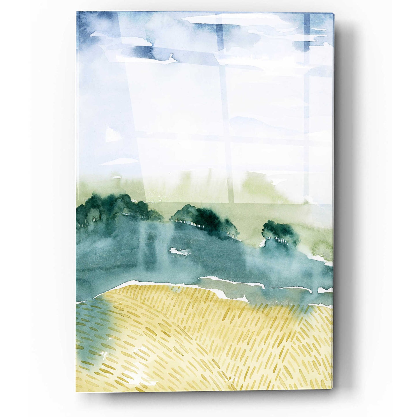 Epic Art 'Mountain Vale I' by Grace Popp, Acrylic Wall Glass,12x16