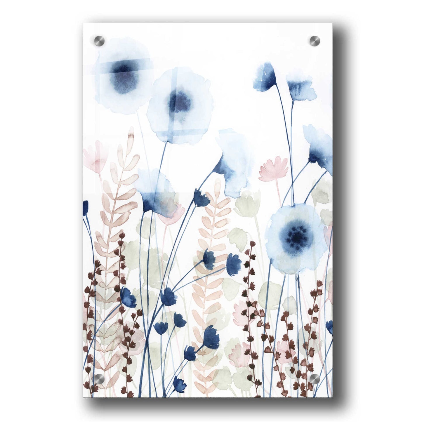 Epic Art 'Sweet Flower Field II' by Grace Popp, Acrylic Wall Glass,24x36