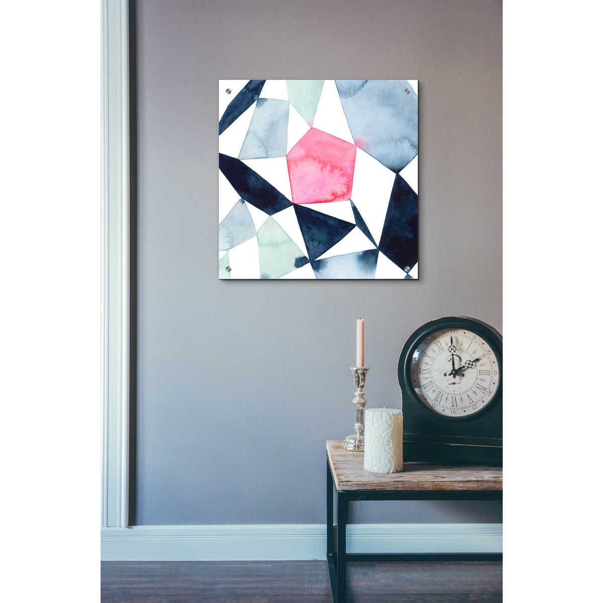 Epic Art 'Geo Gems IV' by Grace Popp, Acrylic Wall Glass,24x24