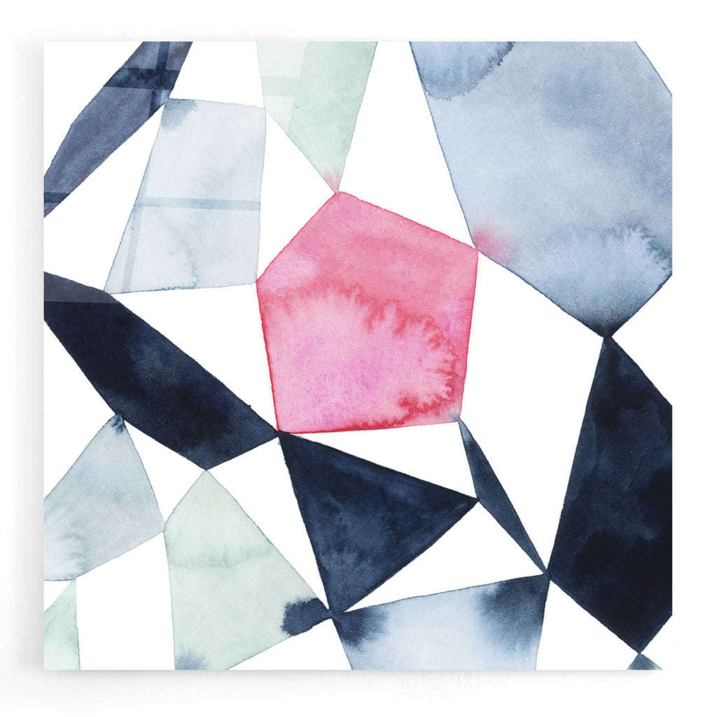 Epic Art 'Geo Gems IV' by Grace Popp, Acrylic Wall Glass