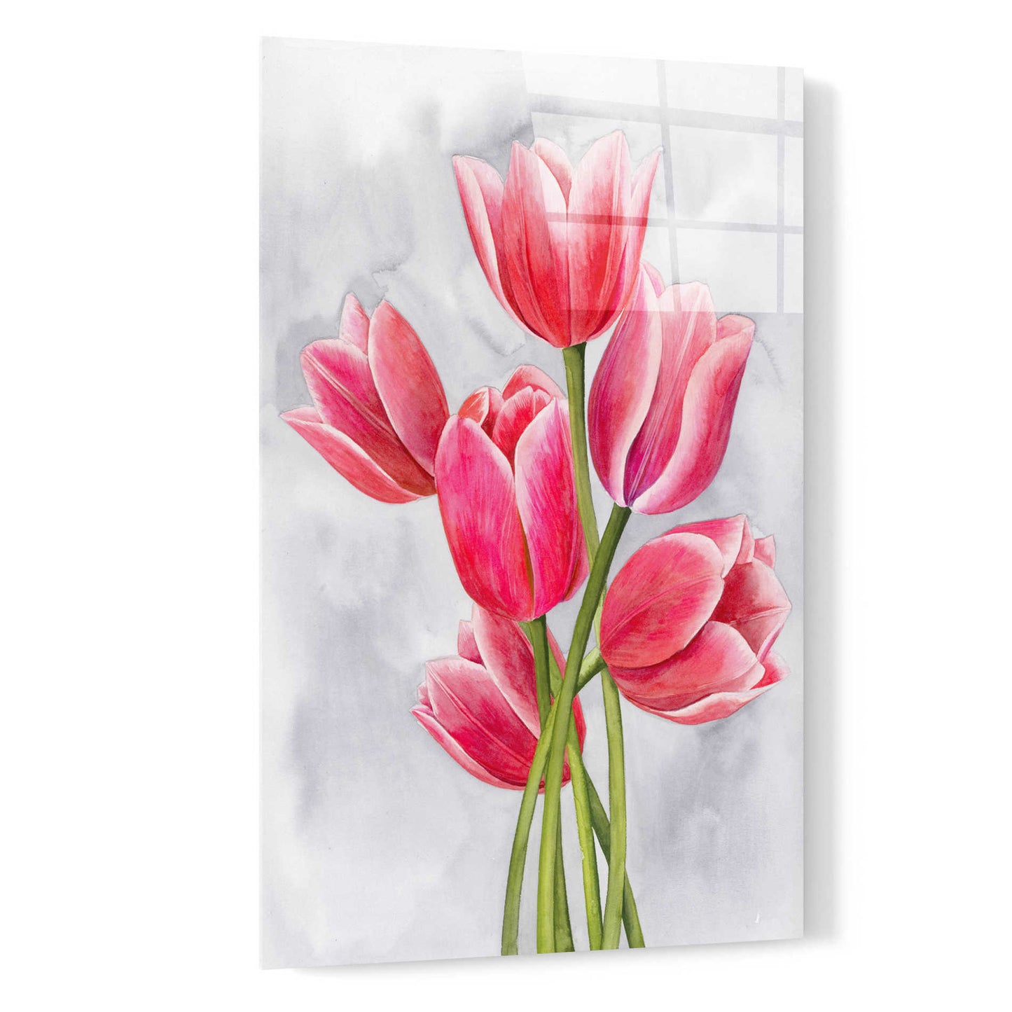 Epic Art 'Tulip Tangle I' by Grace Popp, Acrylic Wall Glass,16x24