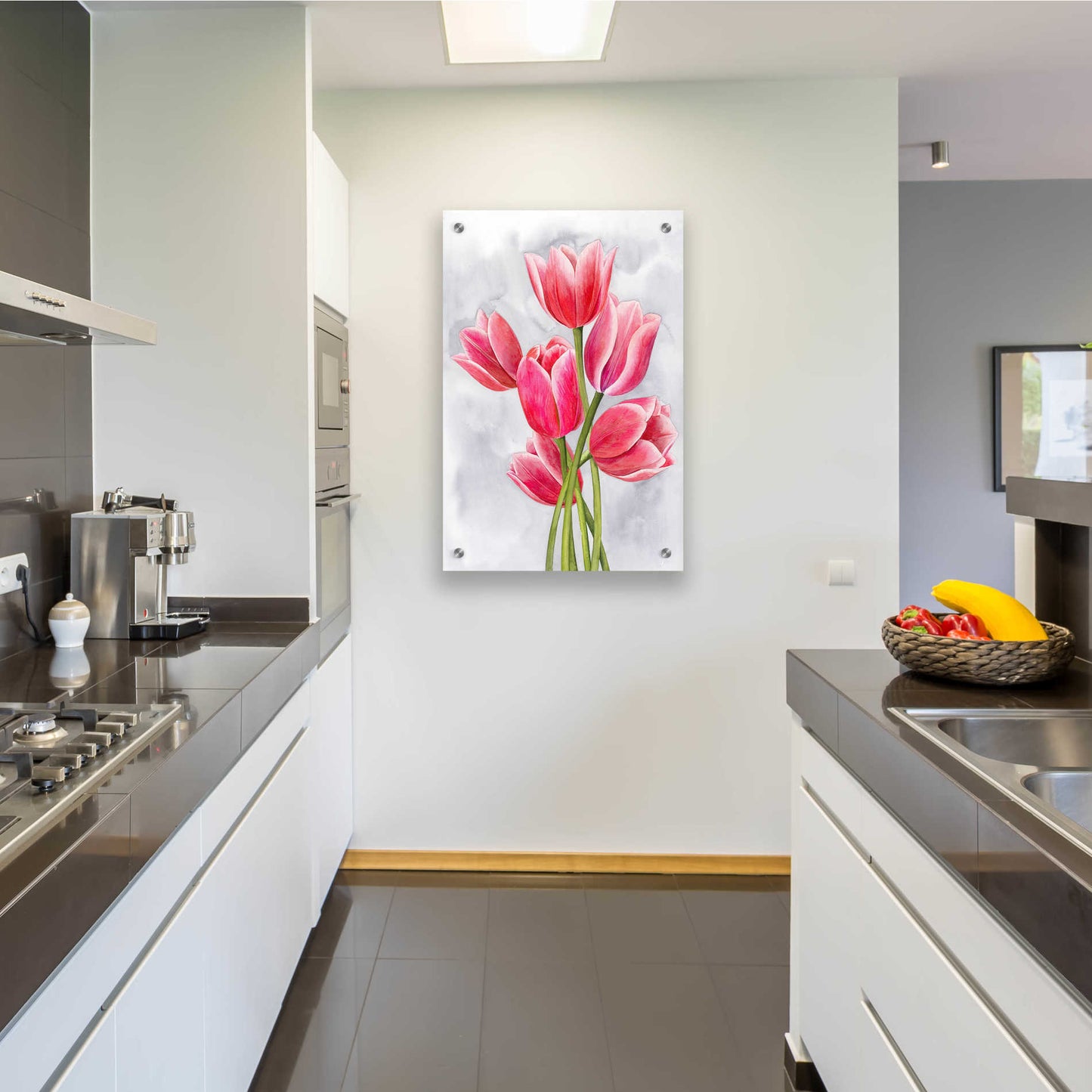 Epic Art 'Tulip Tangle I' by Grace Popp, Acrylic Wall Glass,24x36