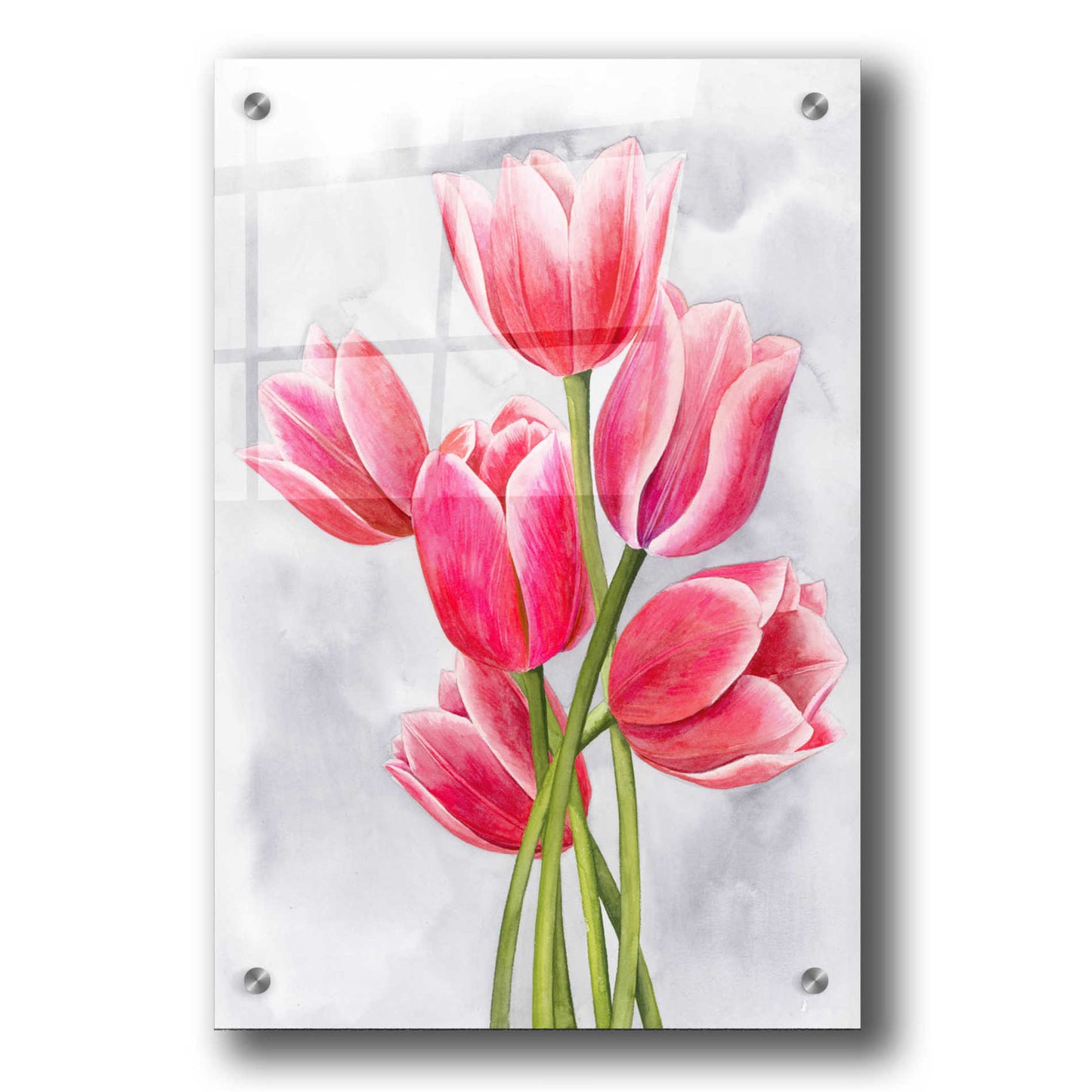 Epic Art 'Tulip Tangle I' by Grace Popp, Acrylic Wall Glass,24x36