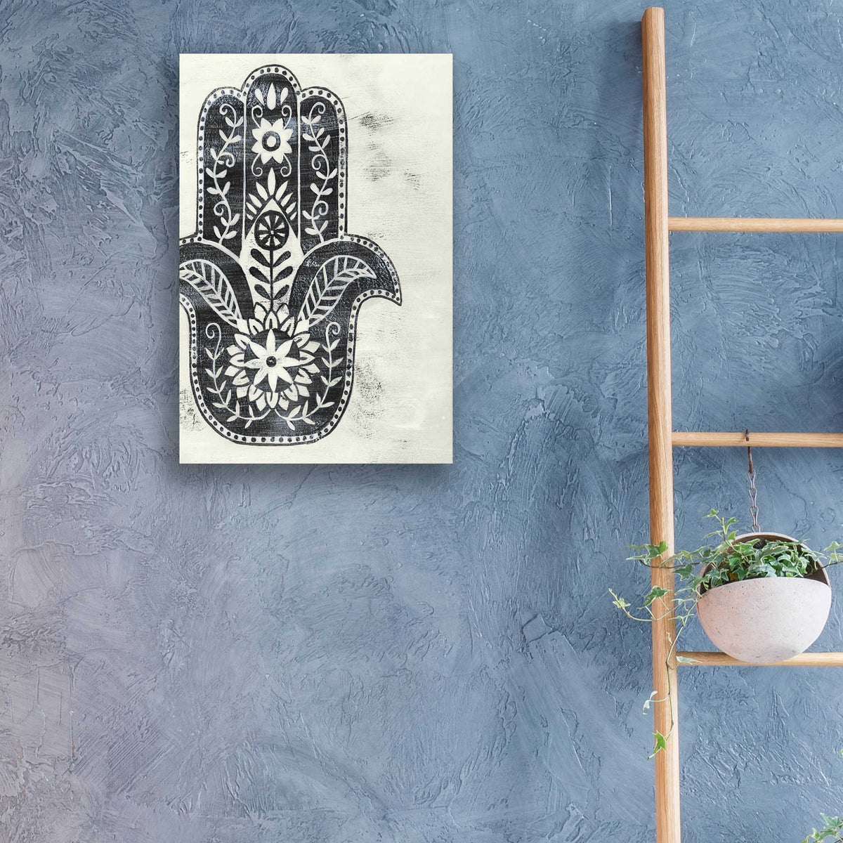 Epic Art 'Day Hamsa I' by Grace Popp, Acrylic Wall Glass,16x24