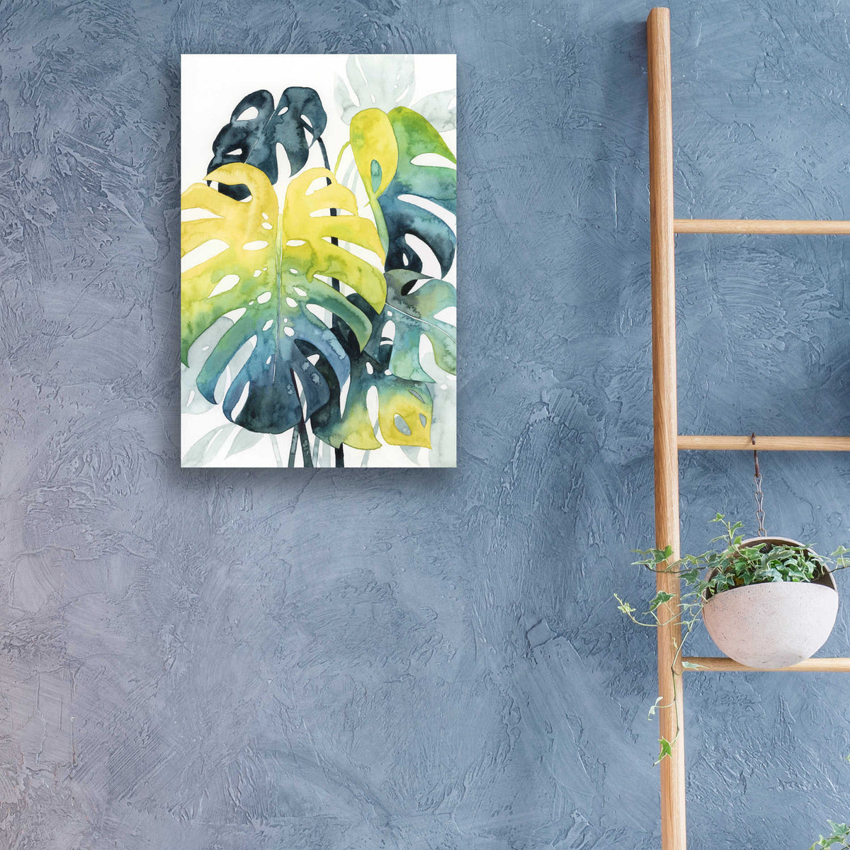 Epic Art 'Sunset Palm Composition I' by Grace Popp, Acrylic Wall Glass,16x24