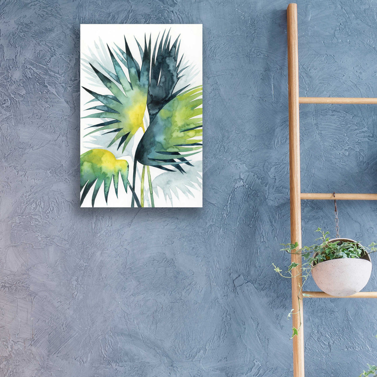 Epic Art 'Sunset Palm Composition IV' by Grace Popp, Acrylic Wall Glass,16x24