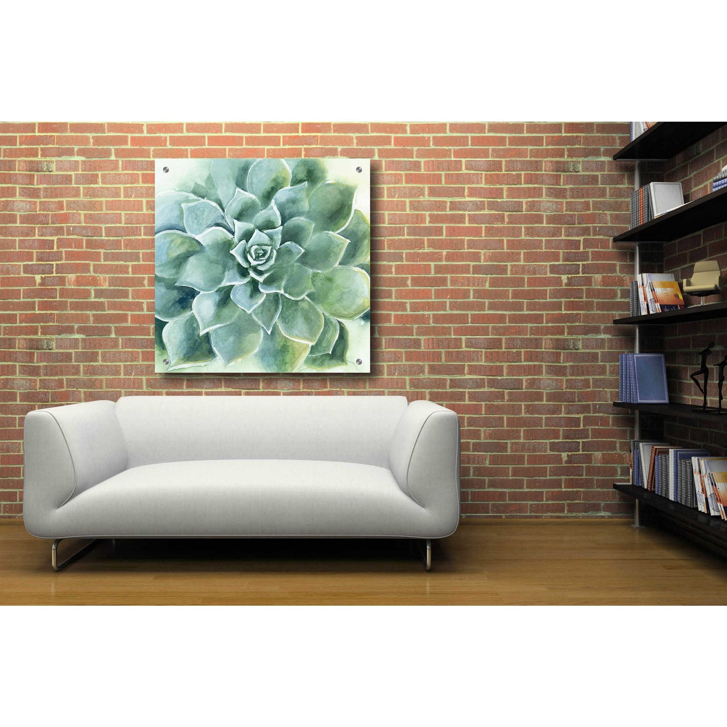Epic Art 'Verdant Succulent II' by Grace Popp, Acrylic Wall Glass,36x36