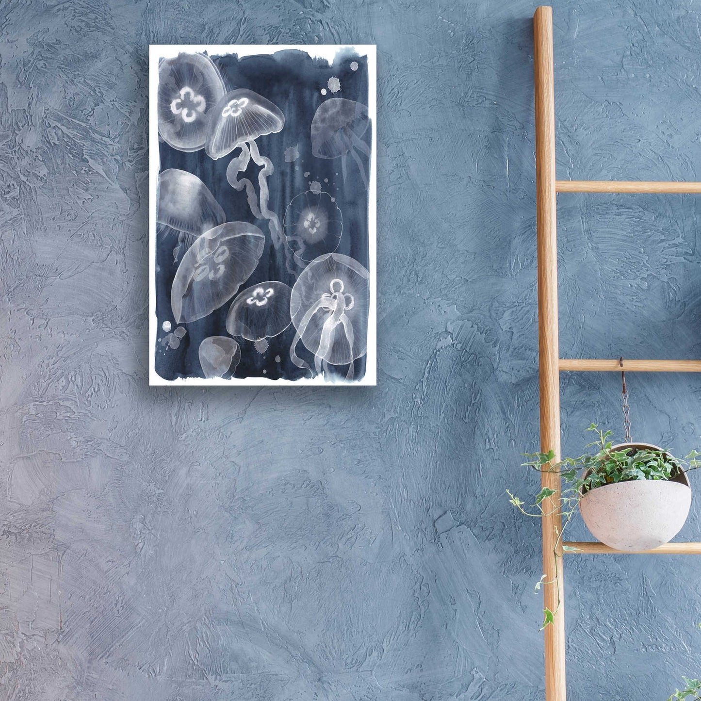 Epic Art 'Moon Jellies I' by Grace Popp, Acrylic Wall Glass,16x24