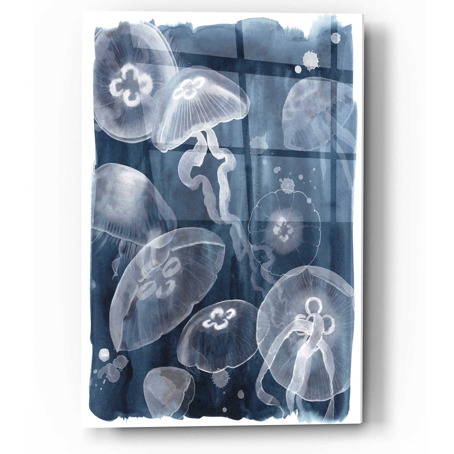 Epic Art 'Moon Jellies I' by Grace Popp, Acrylic Wall Glass