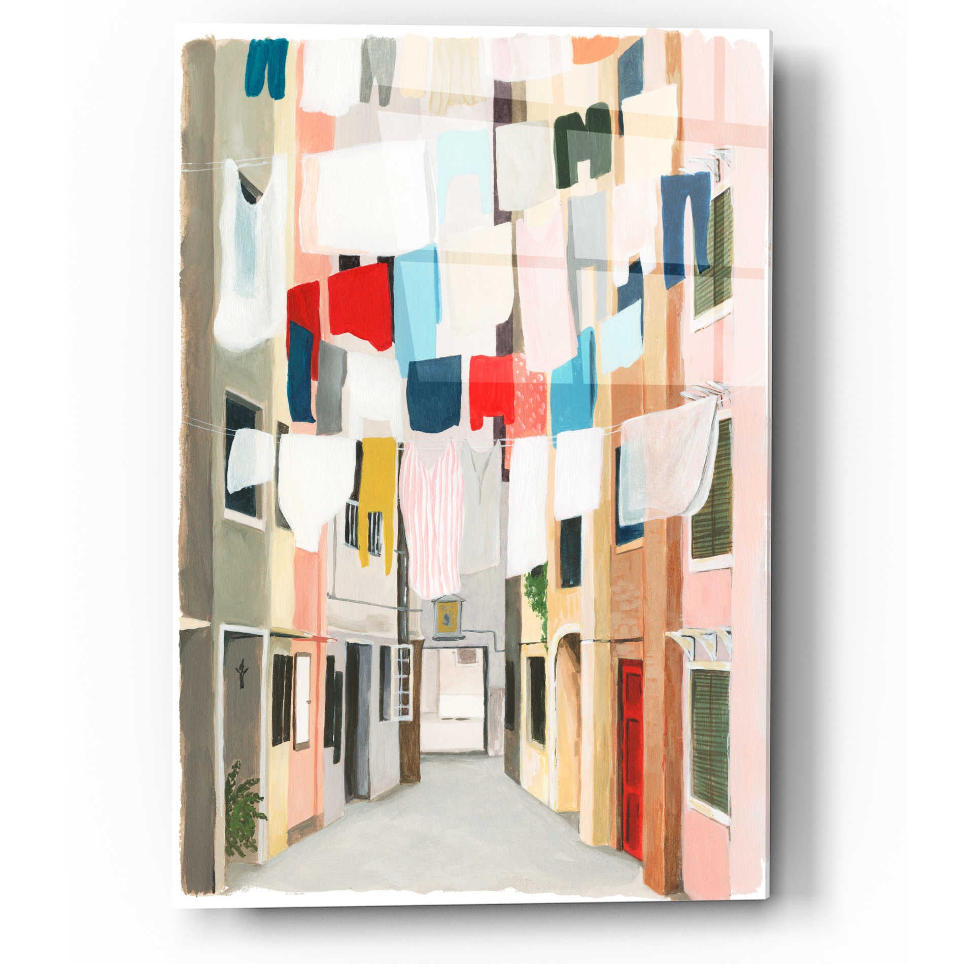 Epic Art 'Laundry Day I' by Grace Popp, Acrylic Wall Glass,16x24