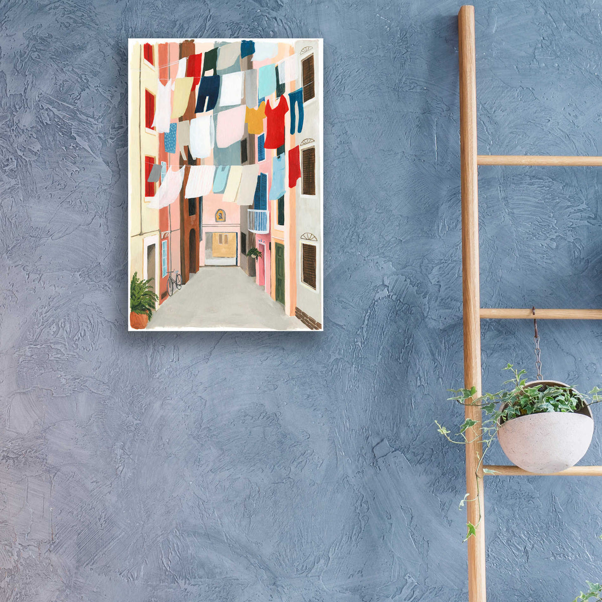 Epic Art 'Laundry Day II' by Grace Popp, Acrylic Wall Glass,16x24