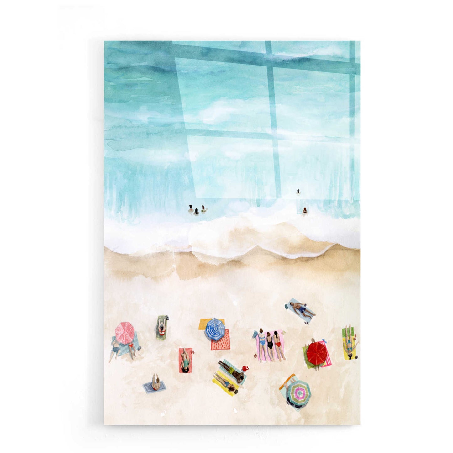 Epic Art 'Beach Week I' by Grace Popp, Acrylic Wall Glass,16x24