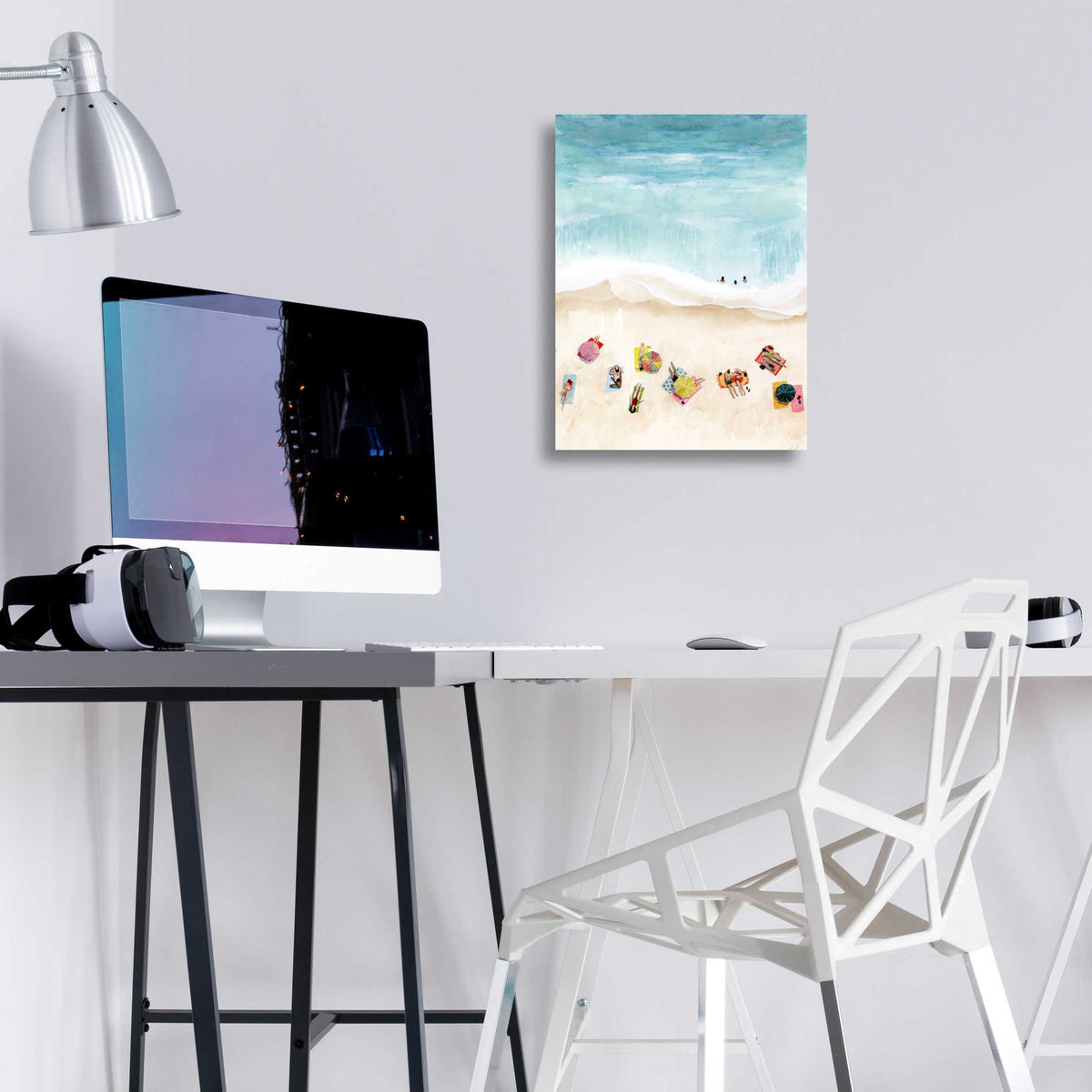 Epic Art 'Beach Week II' by Grace Popp, Acrylic Wall Glass,12x16