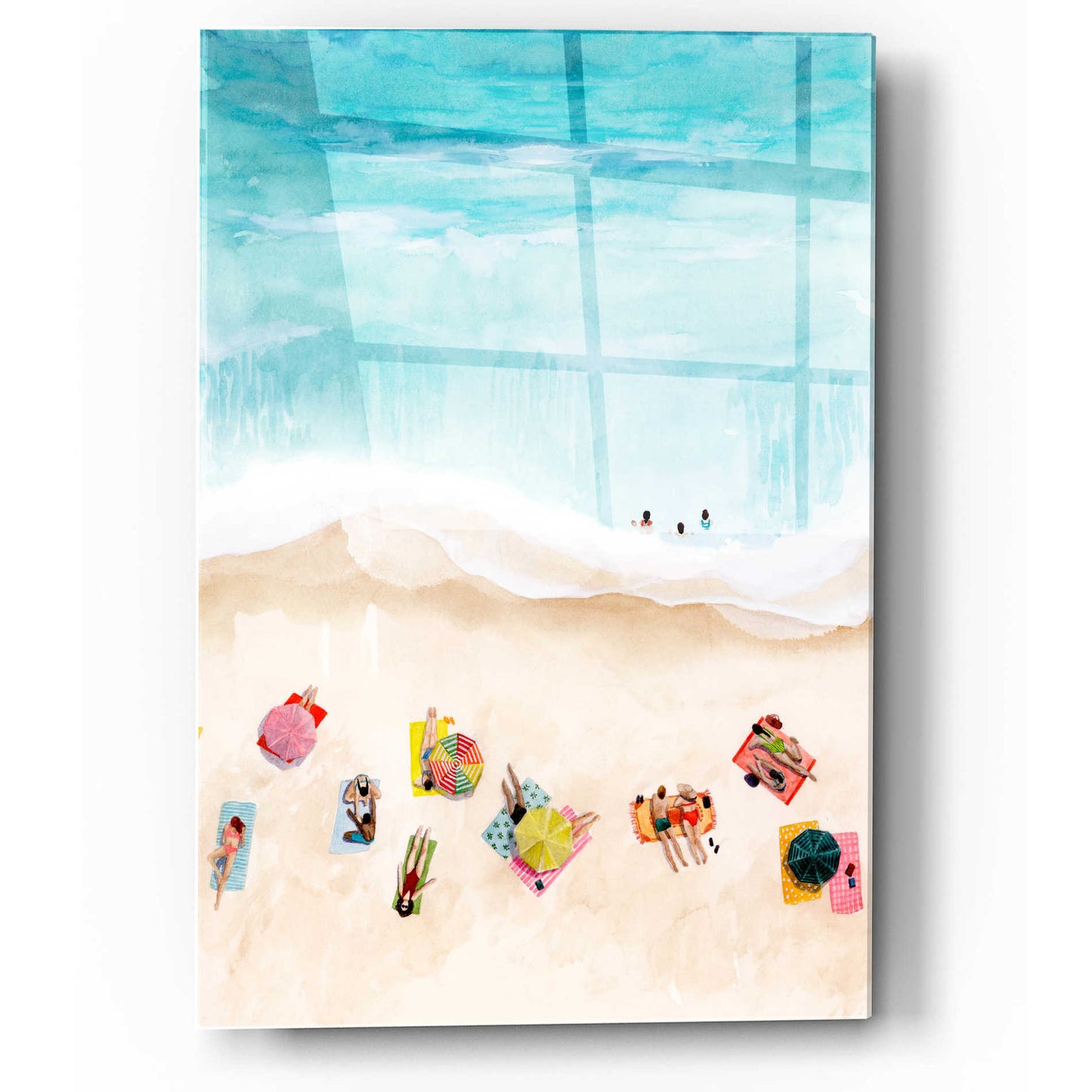Epic Art 'Beach Week II' by Grace Popp, Acrylic Wall Glass,12x16