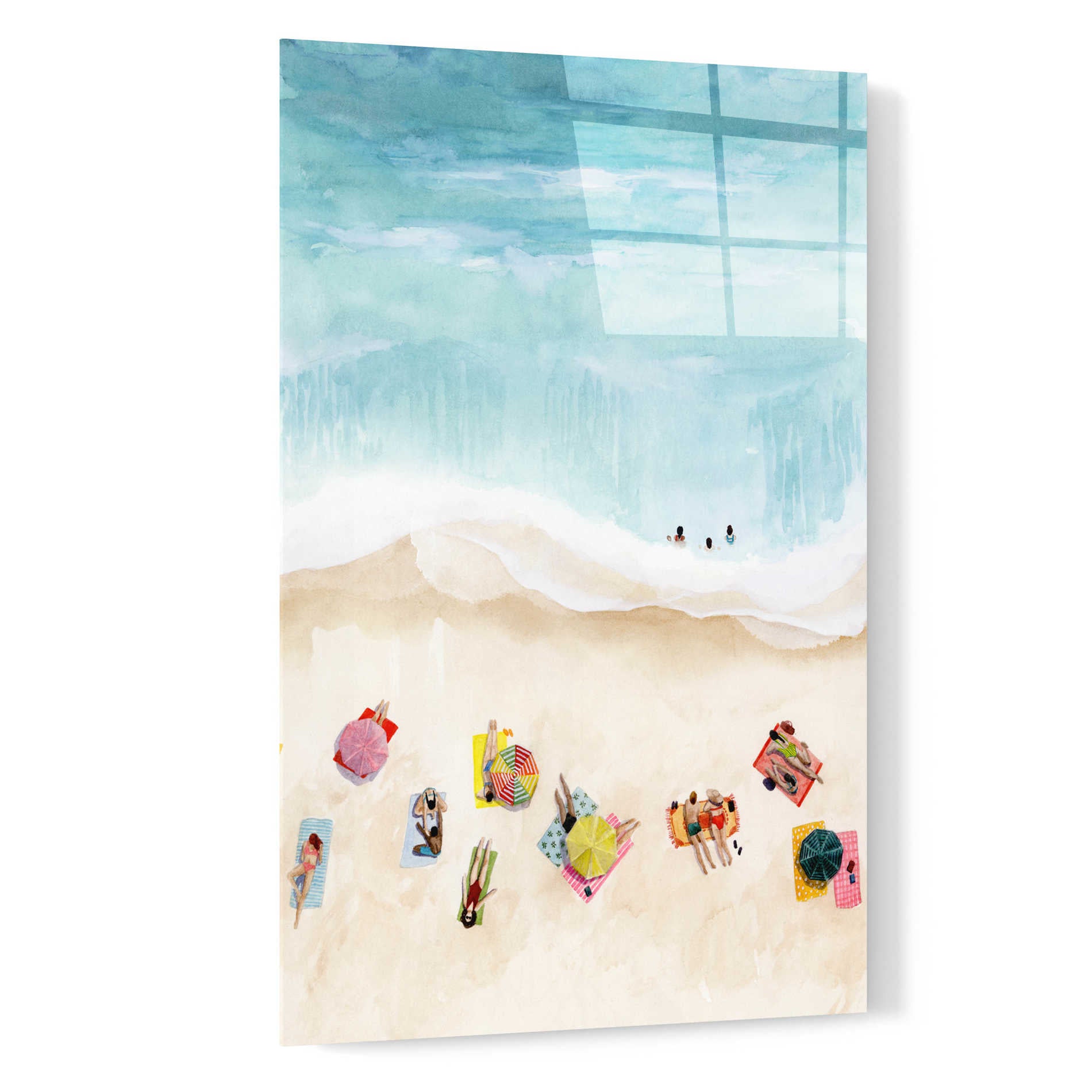 Epic Art 'Beach Week II' by Grace Popp, Acrylic Wall Glass,16x24