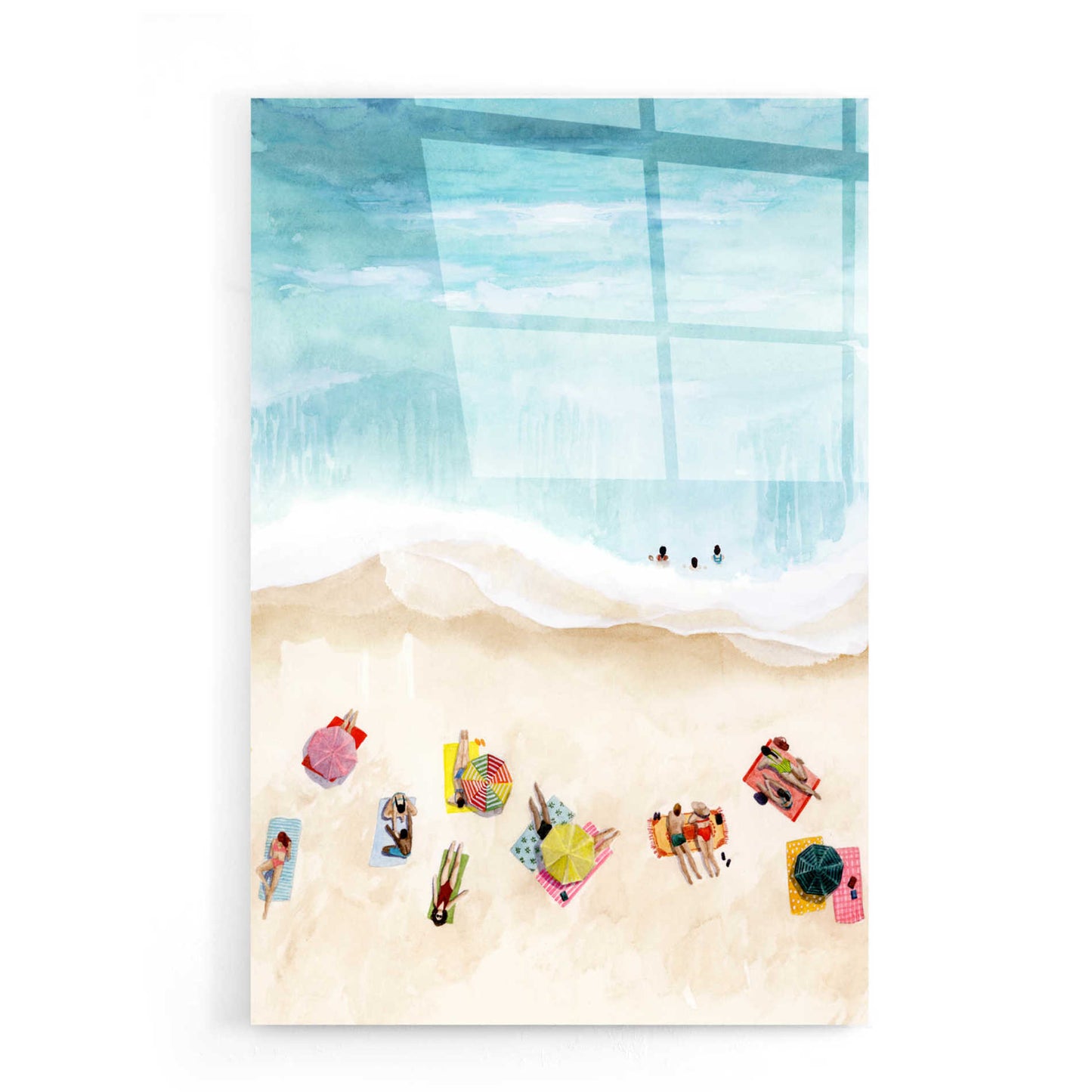 Epic Art 'Beach Week II' by Grace Popp, Acrylic Wall Glass,16x24