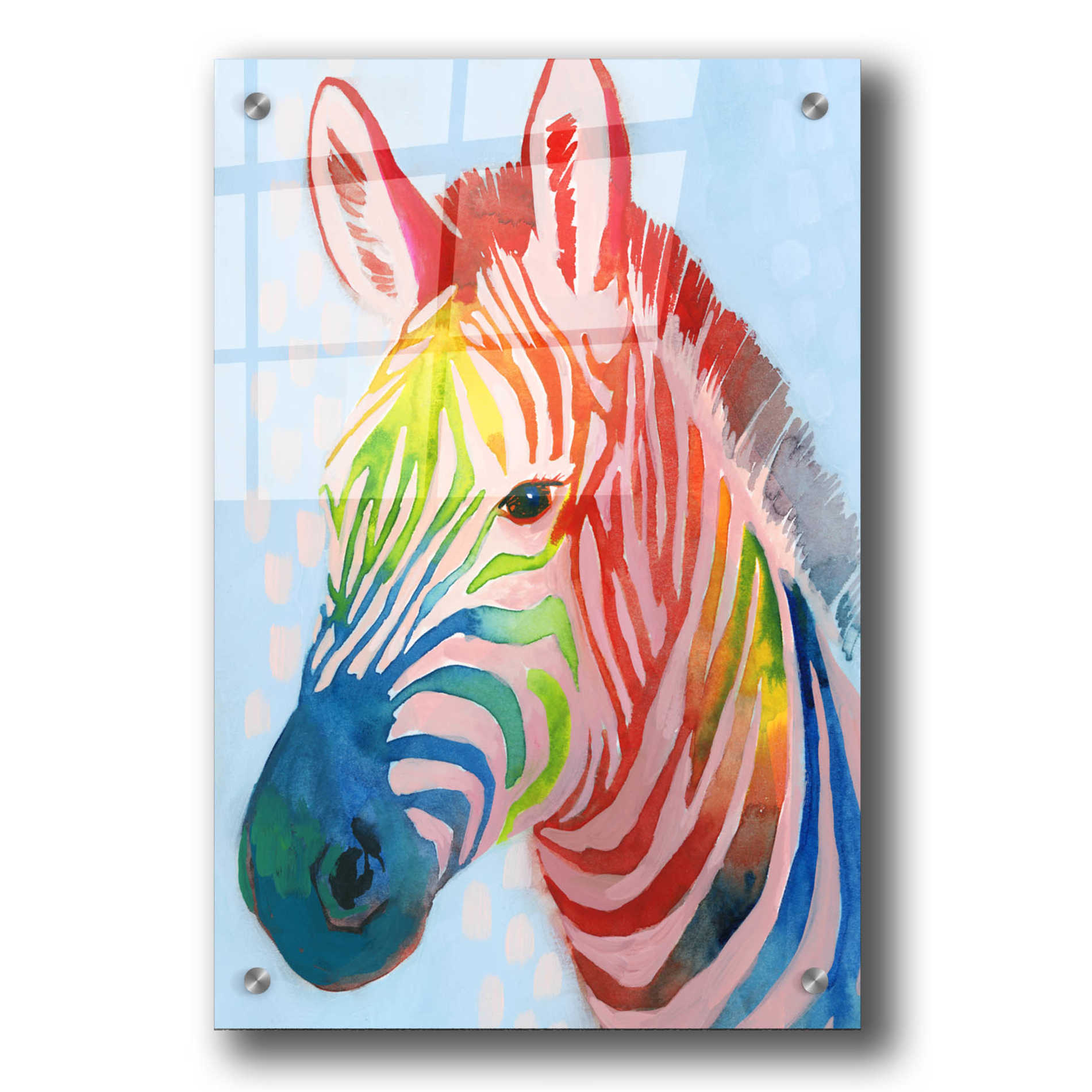 Epic Art 'Jungle Spectrum I' by Grace Popp, Acrylic Wall Glass,24x36
