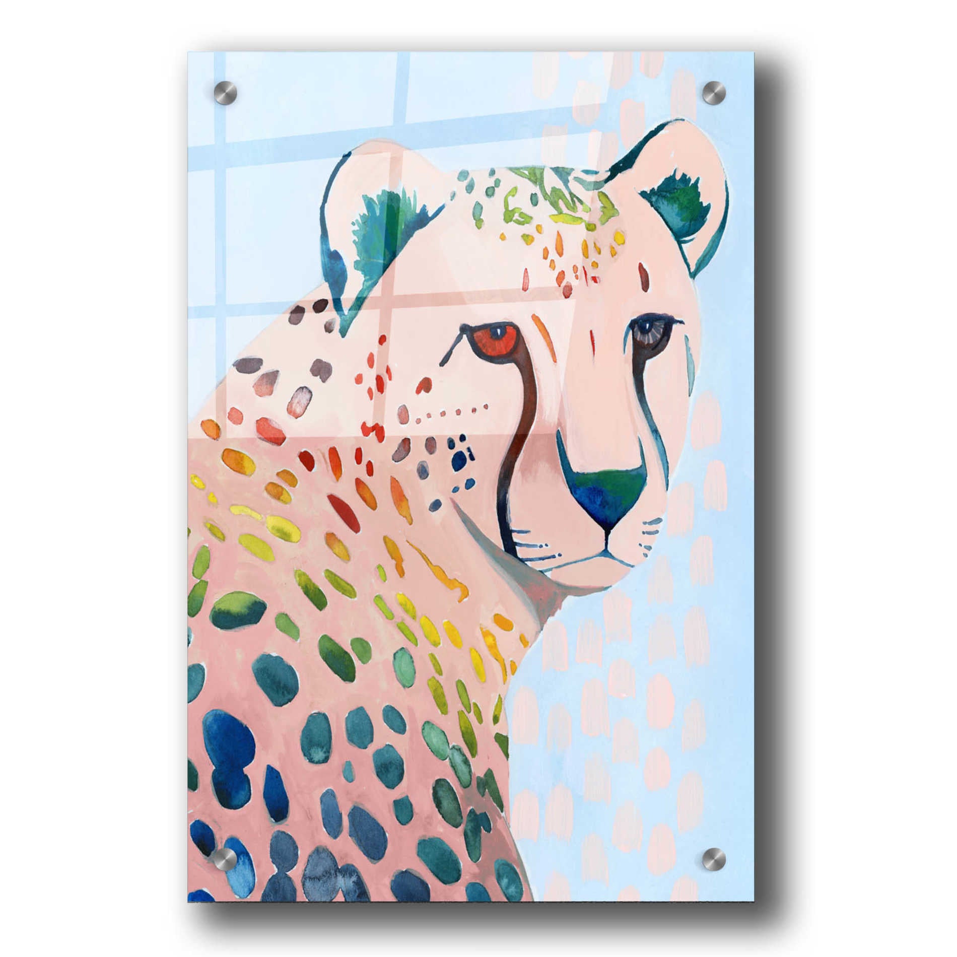 Epic Art 'Jungle Spectrum III' by Grace Popp, Acrylic Wall Glass,24x36