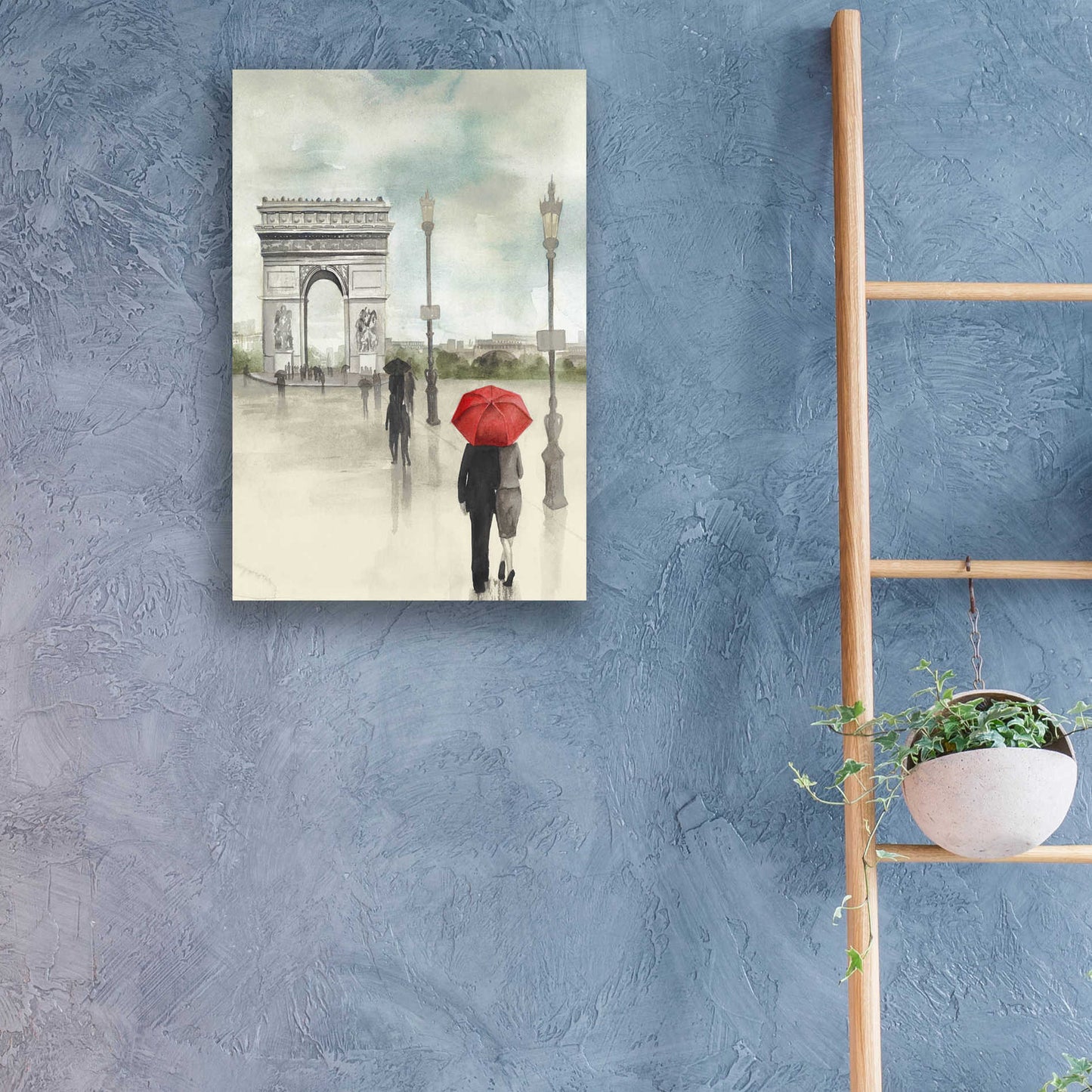 Epic Art 'Rainy Day Lovers II' by Grace Popp, Acrylic Wall Glass,16x24