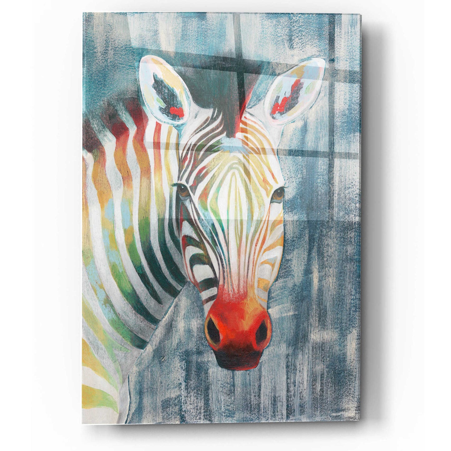 Epic Art 'Prism Zebra I' by Grace Popp, Acrylic Wall Glass,12x16