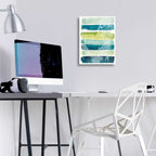 Epic Art 'Aqua Streak I' by Grace Popp, Acrylic Wall Glass,12x16