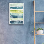 Epic Art 'Aqua Streak I' by Grace Popp, Acrylic Wall Glass,16x24