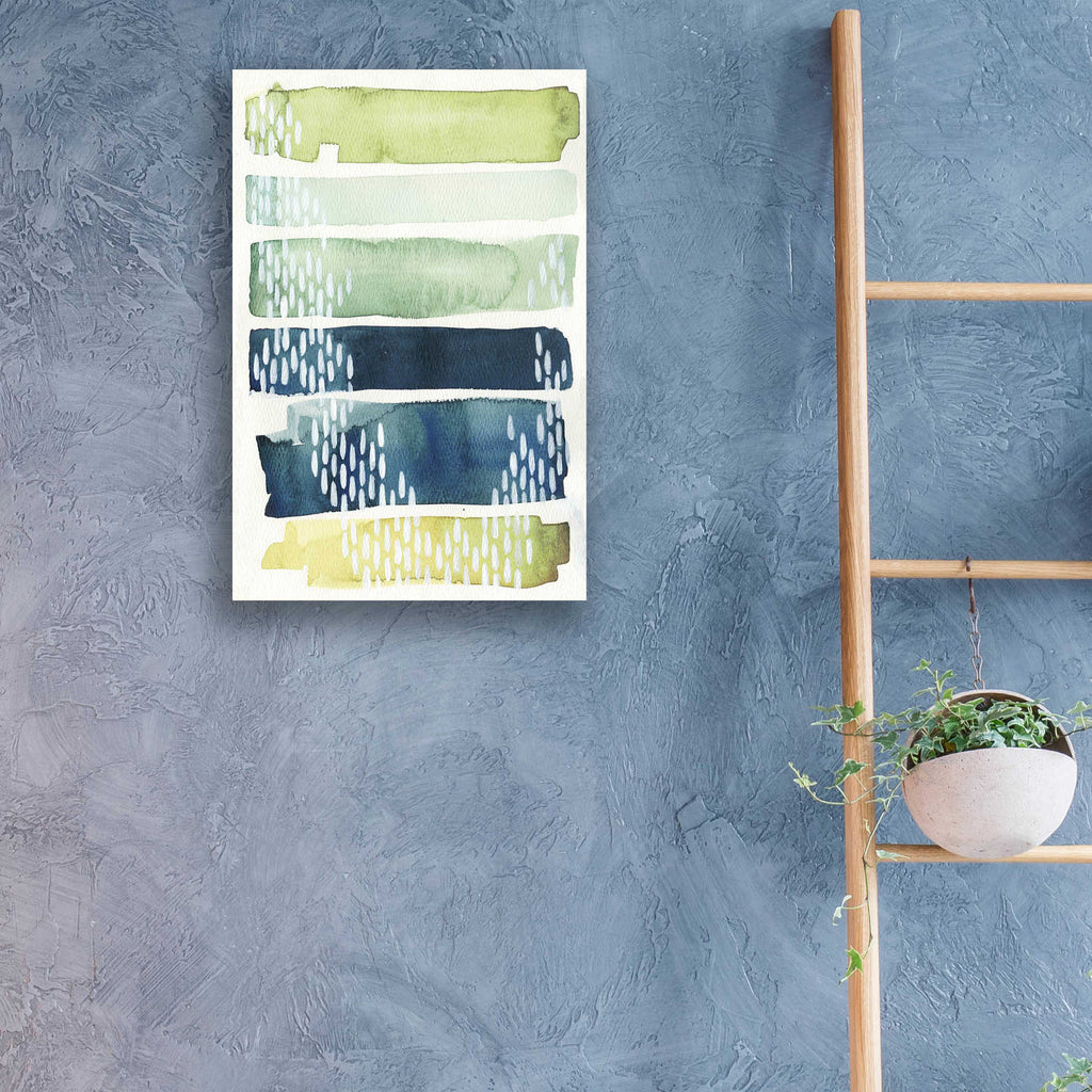 Epic Art 'Aqua Streak II' by Grace Popp, Acrylic Wall Glass,16x24