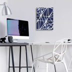 Epic Art 'Indigo Pattern I' by Grace Popp, Acrylic Wall Glass,12x16
