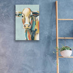 Epic Art 'Colorful Cows I' by Grace Popp, Acrylic Wall Glass,16x24