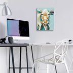 Epic Art 'Colorful Cows III' by Grace Popp, Acrylic Wall Glass,12x16