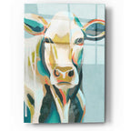 Epic Art 'Colorful Cows III' by Grace Popp, Acrylic Wall Glass