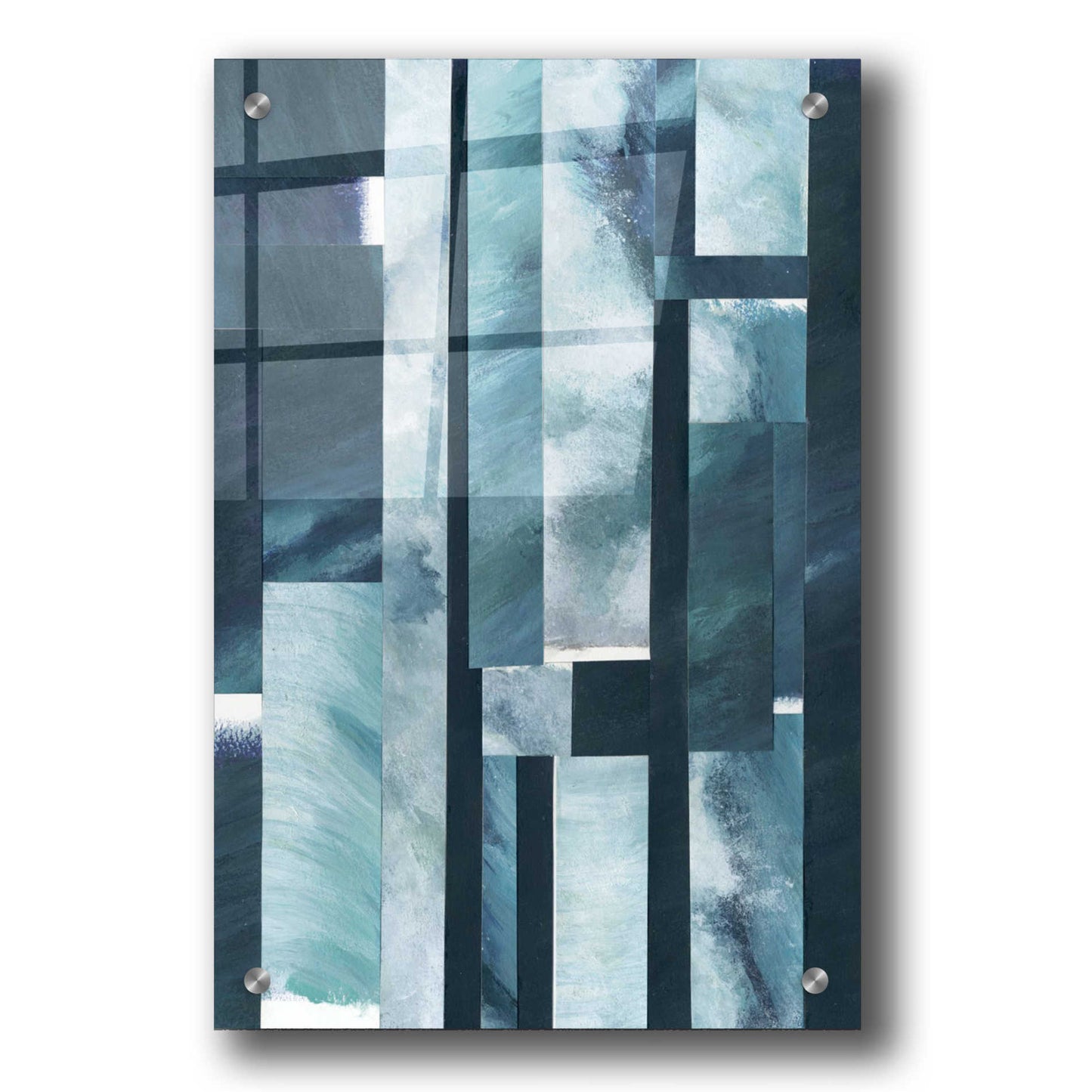 Epic Art 'White Caps II' by Grace Popp, Acrylic Wall Glass,24x36