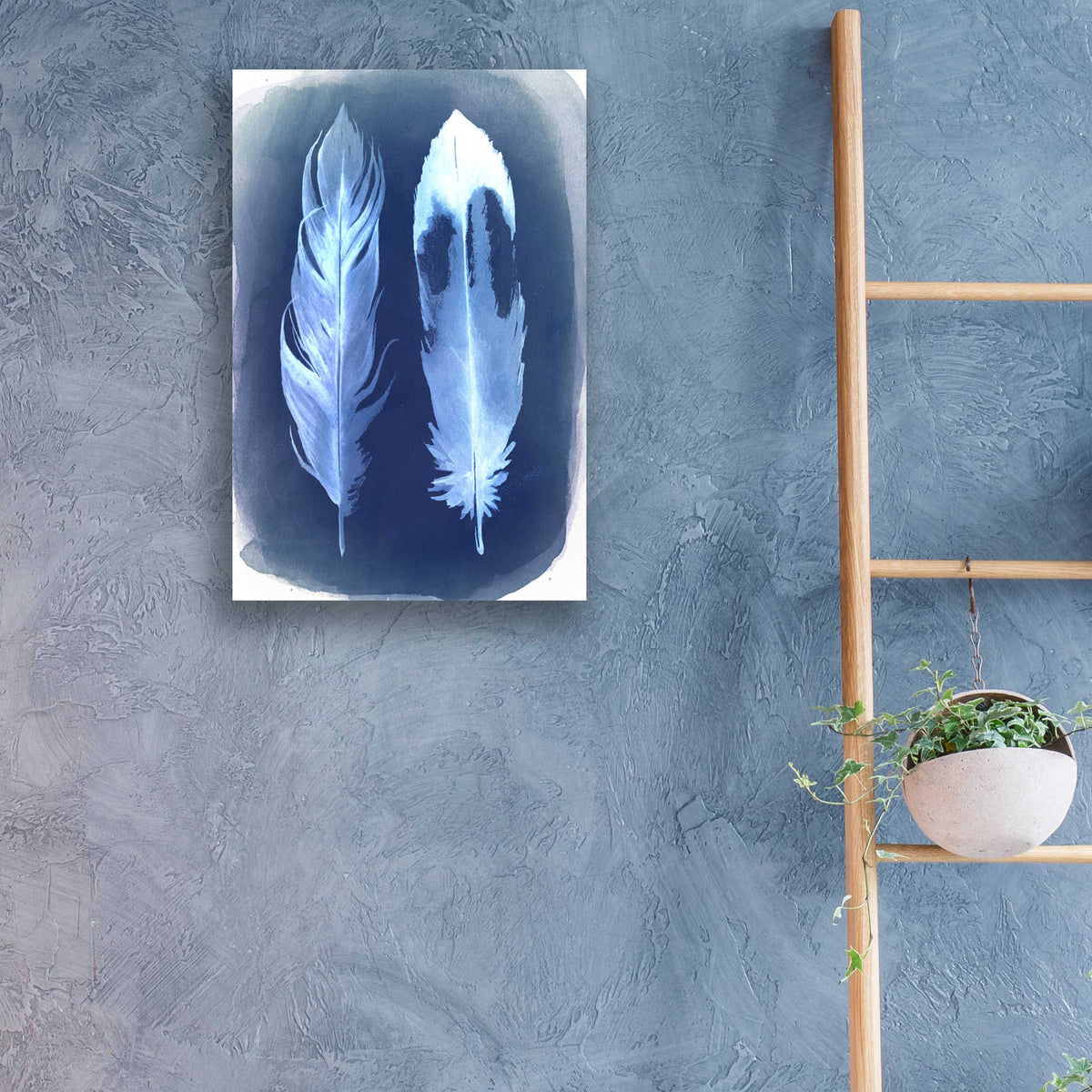 Epic Art 'Feather Negatives II' by Grace Popp, Acrylic Wall Glass,16x24