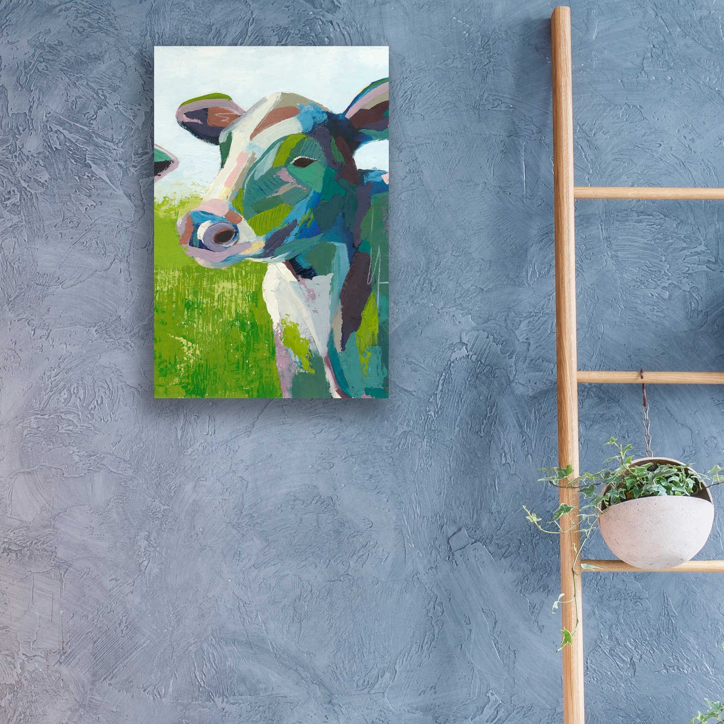 Epic Art 'Painterly Cow III' by Grace Popp, Acrylic Wall Glass,16x24