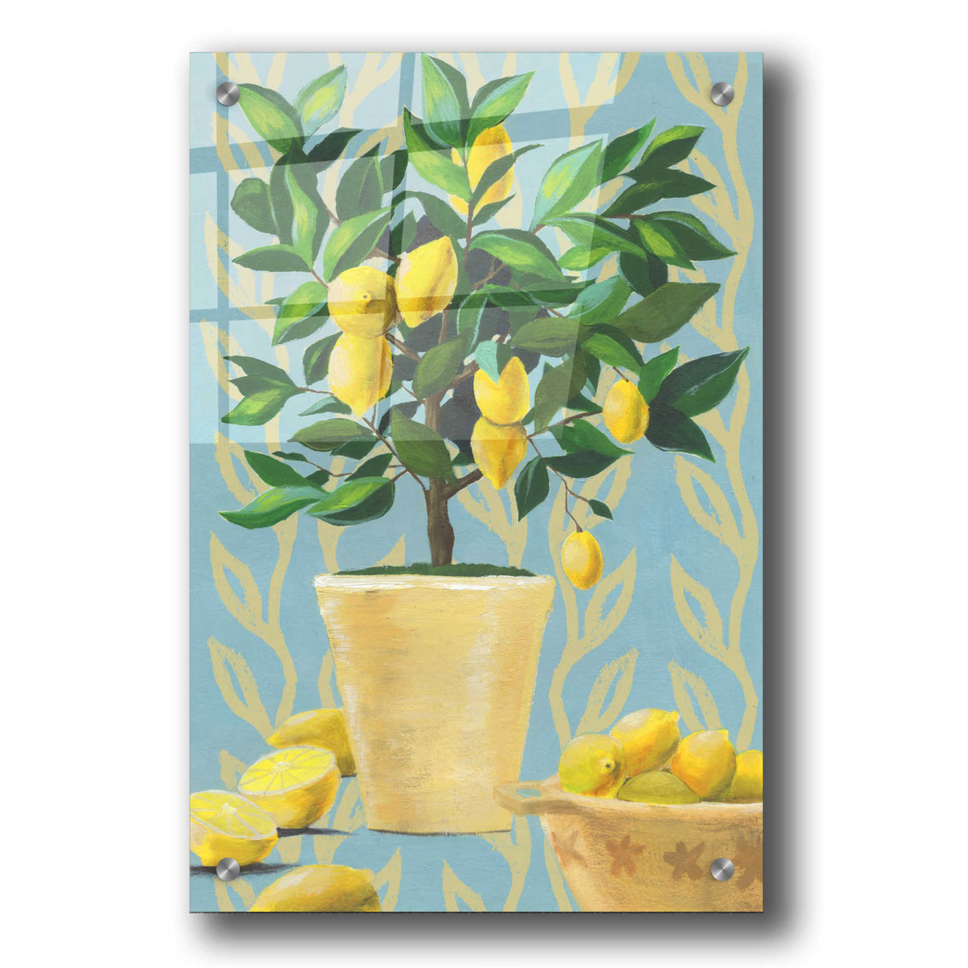Epic Art 'Opulent Citrus I' by Grace Popp, Acrylic Wall Glass,24x36