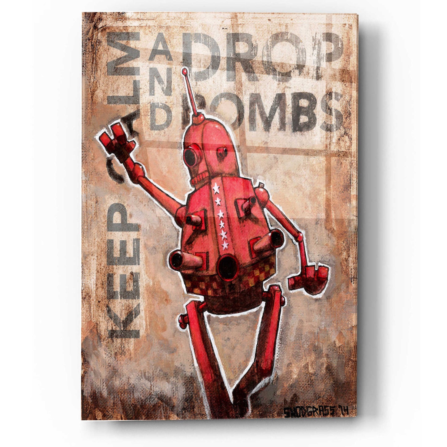 Epic Art 'Drop Bombs' by Craig Snodgrass, Acrylic Glass Wall Art,12x16