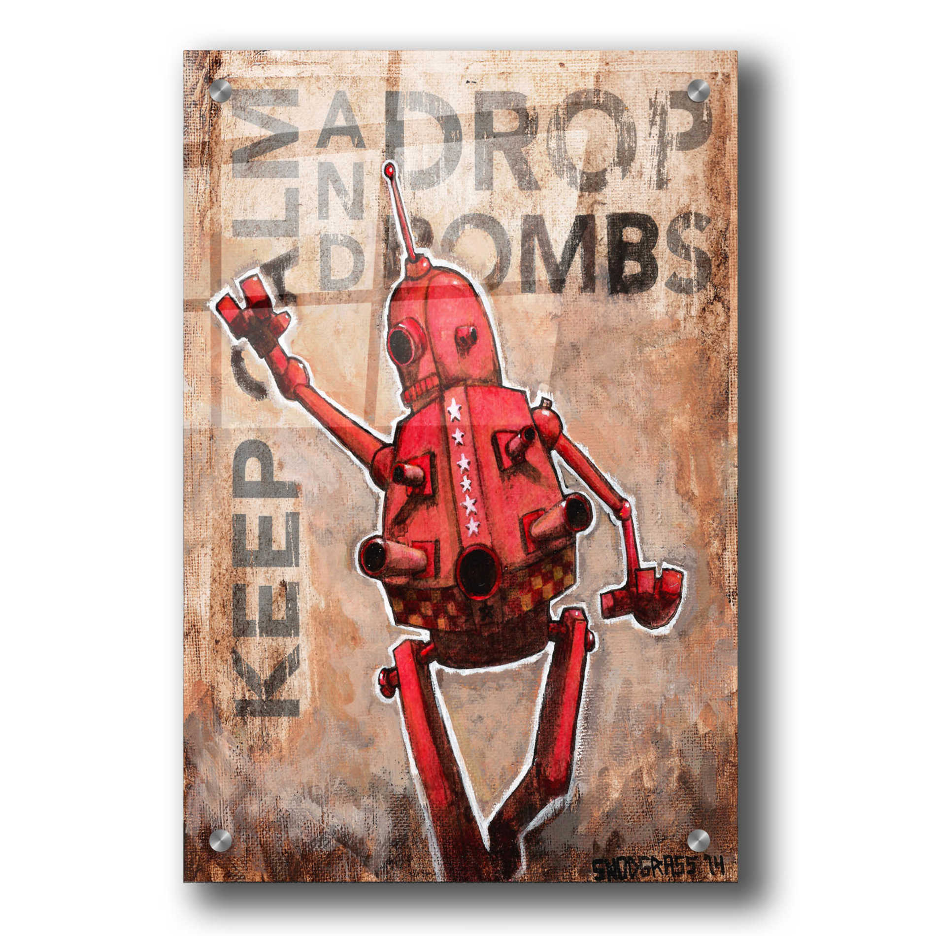 Epic Art 'Drop Bombs' by Craig Snodgrass, Acrylic Glass Wall Art,24x36