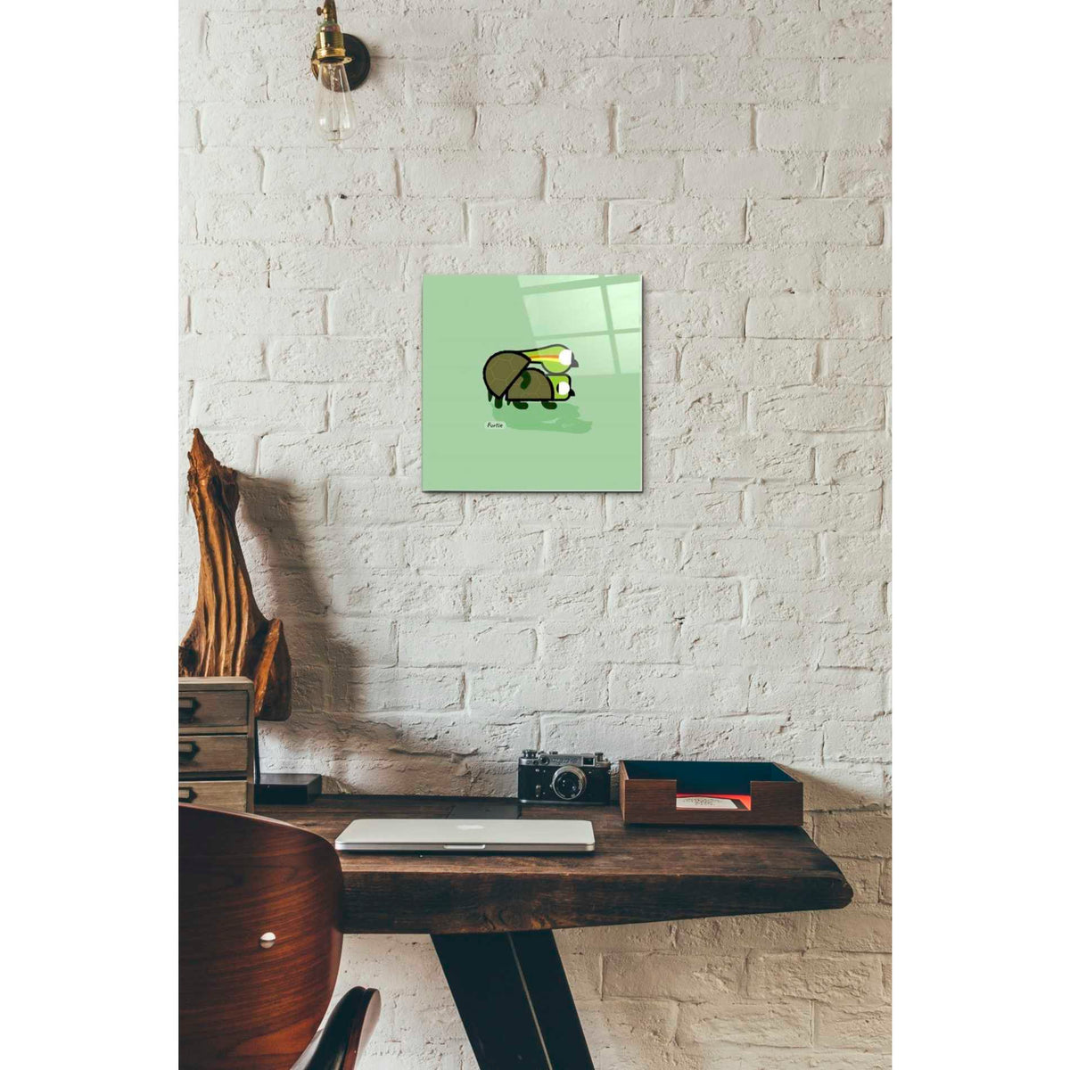 Epic Art 'Furtle' by Chuck Wimmer, Acrylic Glass Wall Art,12 x 12