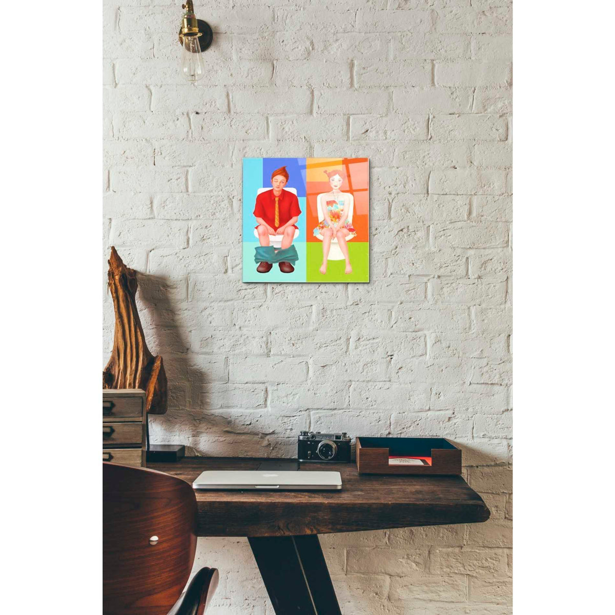 Epic Art 'Boy Meets Girl' by Sai Tamiya, Acrylic Glass Wall Art,12 x 12