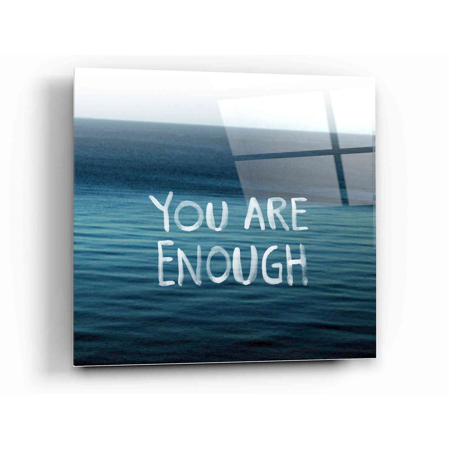 Epic Art 'You Are Enough' by Linda Woods, Acrylic Glass Wall Art,12 x 12