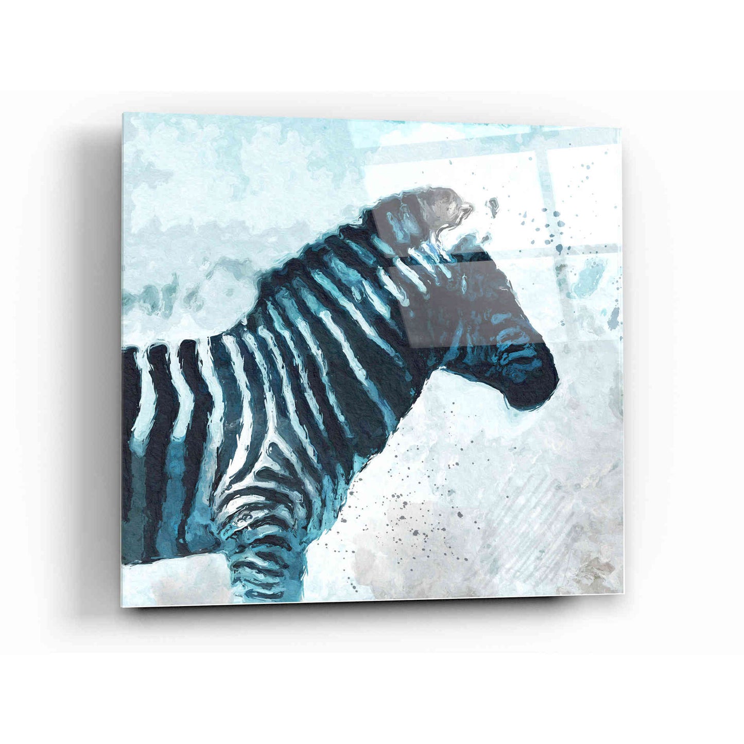 Epic Art 'Zebra' by Linda Woods, Acrylic Glass Wall Art,12 x 12