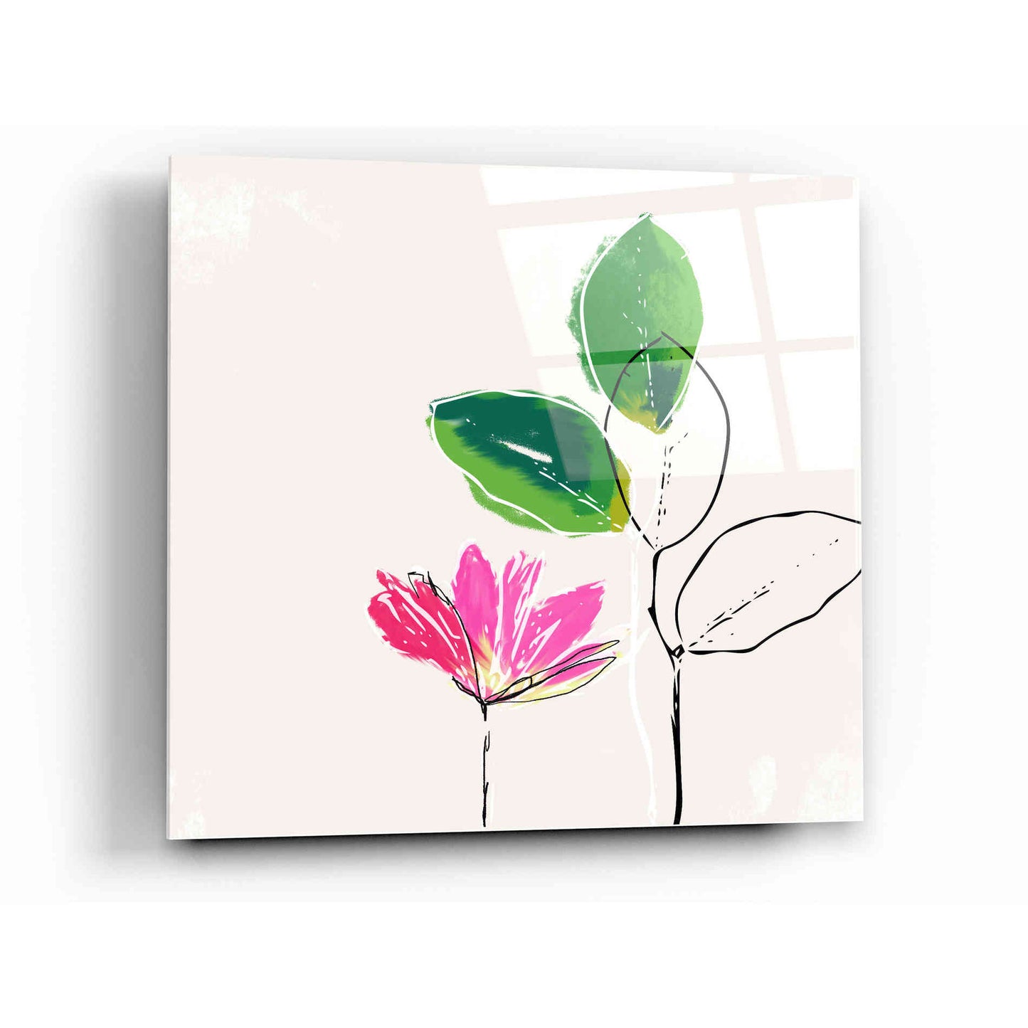Epic Art 'Spring Flower' by Linda Woods, Acrylic Glass Wall Art,12 x 12