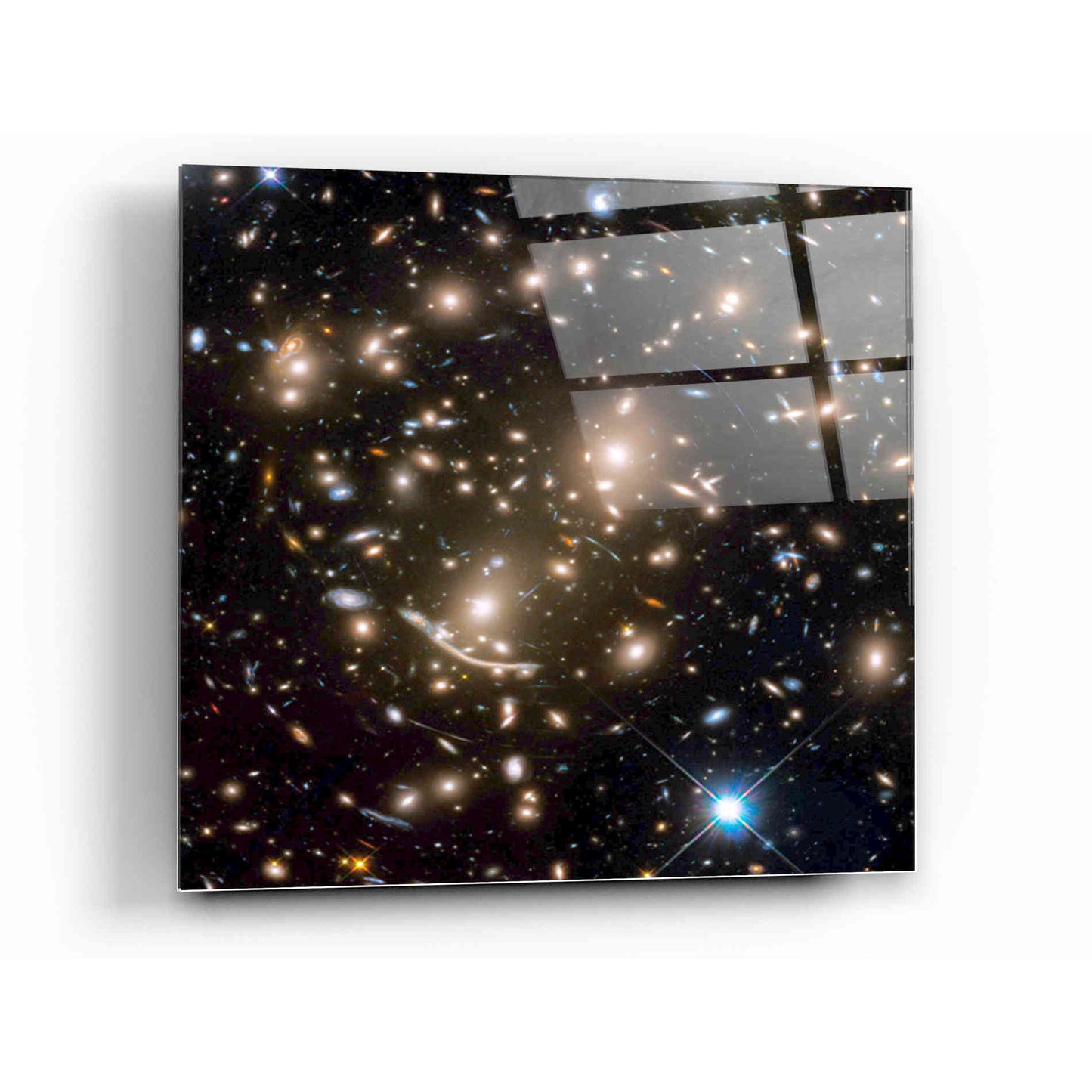 Epic Art "Abell 370" Hubble Space Telescope Acrylic Glass Wall Art,12 x 12