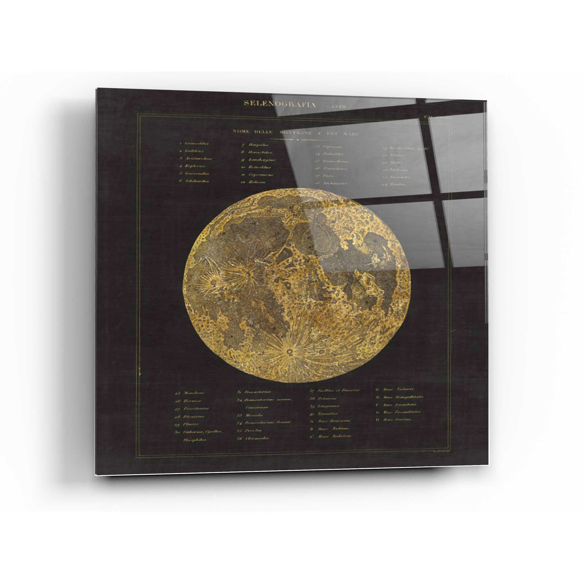 Epic Art 'Astronomical Chart I' by Wild Apple Portfolio, Acrylic Glass Wall Art,12 x 12