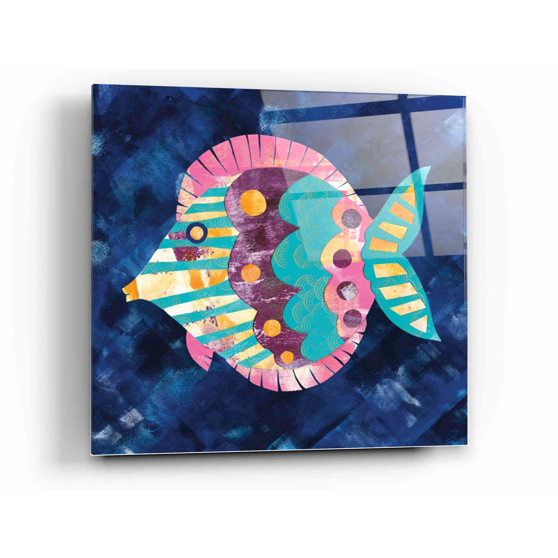 Epic Art 'Boho Reef IV' by Wild Apple Portfolio, Acrylic Glass Wall Art,12 x 12